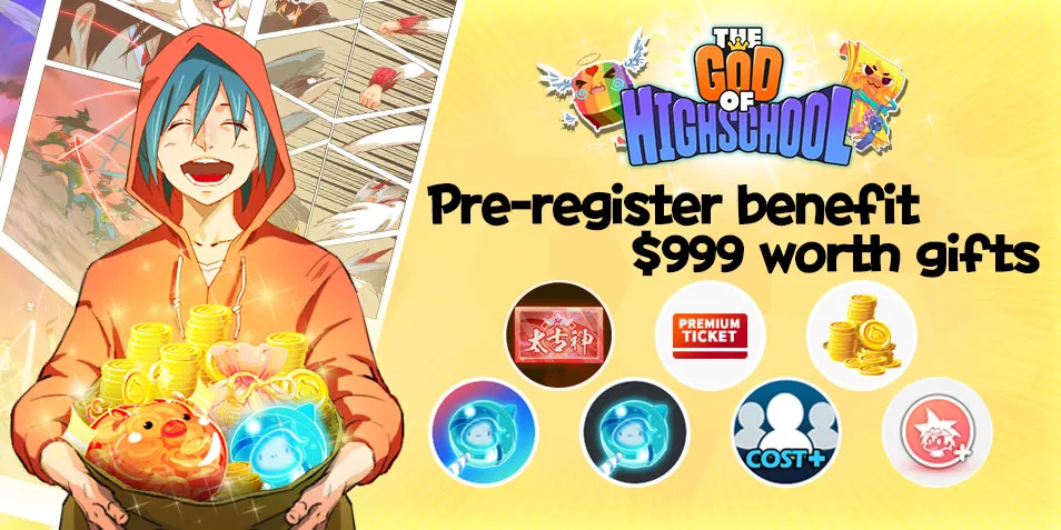 <God of High school> Exclusive Gifts for QooApp Player!! Pre-Register Now!!
